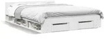vidaXL Bettgestell, Wei&szlig;, Holz, Schlafzimmer, Betten
