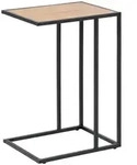 Xora Beistelltisch, Schwarz, Eiche, Metall, Holzwerkstoff, rechteckig, eckig,