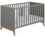 Paidi Gitterbett Sten, Grau, Eiche, Holz, Holzwerkstoff, Eiche, 76.2x85.4x145.4 cm,