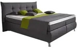 Carryhome Boxspringbett, Anthrazit, Kunststoff, H2 + H3, 7-Zonen, H&ouml;he ca. 24 cm,