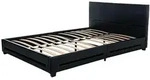 Home Deluxe Led, Schwarz, Kunststoff, Schlafzimmer, Betten, Polsterbetten