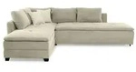 luma-home Ecksofa-Dauerschl&auml;fer, Greige, Kunststoff, 4-Sitzer, F&uuml;llung:...