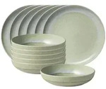 like.Villeroy & Boch Tafelservice, Gr&uuml;n, Keramik, 12-teilig, 2x2x2 cm, Essen &