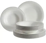 Villeroy & Boch Tafelservice Grey Lines , Grau, Weiß , Keramik , 12-teilig , Essen & Villeroy & Boch Tafelservice Grey Lines , Grau, Weiß , Keramik , 12-teilig , Essen &
