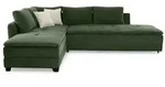luma-home Ecksofa-Dauerschl&auml;fer, Gr&uuml;n, Kunststoff, 4-Sitzer, F&uuml;llung:...