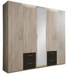 Mid.you Dreht&uuml;renschrank Wimex Freiburg, Graphit, Eiche, Glas, Holzwerkstoff, 3