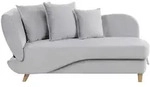 Beliani Chaiselongue, Grau, Hellbraun, Textil, 156x73x69 cm, Wohnzimmer, Sessel,