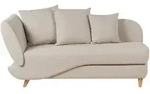 Beliani Chaiselongue, Hellbraun, Beige, Textil, 156x73x69 cm, Wohnzimmer,...