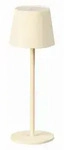 Akku-Tischleuchte Roxi, Beige, Metall, 27.5 cm, tragbar, aufladbar &uuml;ber Usb, Lampen