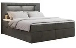 MKS Boxbett, Dunkelgrau, Textil, 2-Sitzer, H3, Rechteckig, 180x200 cm, Schlafzimmer,