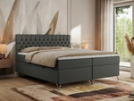 MKS Boxbett, Dunkelgrau, Holz, 2-Sitzer, H3, 7-Zonen, Rechteckig, 160x200 cm,