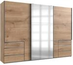 Mid.you Schwebet&uuml;renschrank Wimex Level 36A, Eiche, Glas, Holzwerkstoff, 3...