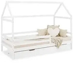 Homestyle4u Hausbett, Wei&szlig;, Holz, 207x158x96 cm, Kinder- & Jugendzimmer,