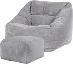 icon Sitzsack, Hellgrau, Textil, 340 L, 1-Sitzer, Freiform, 97x73x84 cm, Hergestellt