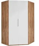 Mid.you Eckschrank Wimex Level 36A, Wei&szlig;, Eiche, Holzwerkstoff, 9 F&auml;cher,
