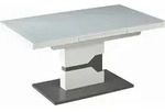 Venda Couchtisch, Grau, Wei&szlig;, Metall, Glas, Holzwerkstoff, rechteckig, S&auml;ule,