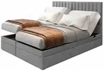 Trada Boxspringbett, Grau, Textil, H3, Rechteckig, 180x200 cm, Schlafzimmer,...
