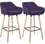 CLP Barhocker, Lila, Holz, 55x99x46 cm, Esszimmer, Barm&ouml;bel, Barhocker