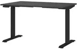 Novel Schreibtisch, Schwarz, Metall, Holzwerkstoff, rechteckig, eckig, Kufe,