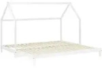 Homestyle4u Kinderbett, Wei&szlig;, Holz, Kiefer, 180x200 cm, Kinder- & Jugendzimmer,