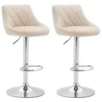 CLP Barhocker, Creme, Metall, 46x83x49 cm, Esszimmer, Barm&ouml;bel, Barhocker