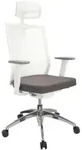 Mid.you Drehstuhl, Grau, Wei&szlig;, Kunststoff, Drehkreuz, 63x112-122x55 cm, Sitzfl&auml;che