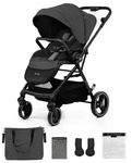 Kinderkraft Buggy Yoxi, Grau, Kunststoff, Textil, 91x106x59 cm, Federung,