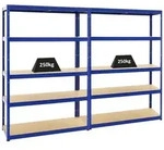 Proregal Schwerlastregal, Blau, Metall, Rechteckig, 240x180x45 cm, Freizeit,