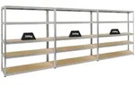 Proregal Schwerlastregal, Silber, Metall, Rechteckig, 450x180x45 cm, Freizeit,