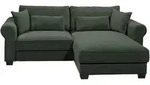 Mid.you Ecksofa, Dunkelgr&uuml;n, Kunststoff, seitenverkehrt montierbar, L-Form, 255x185