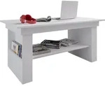 Mid.you Couchtisch, Wei&szlig;, Holzwerkstoff, rechteckig, 115x52.5x65 cm, offenes Fach,