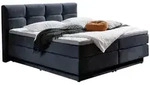 Carryhome Boxspringbett, Blau, Kunststoff, H2 + H3, 7-Zonen, H&ouml;he ca. 24 cm, 180x200