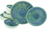 Creatable Tafelservice Yuki, Mehrfarbig, Keramik, 12-teilig, Abstraktes,
