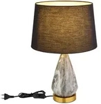 Globo Tischleuchte, Schwarz, Textil, 35x54x35 cm, Wippschalter, Lampen & Leuchten,