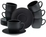 Creatable Tassenset Soft Touch Black, Keramik, 12-teilig, Kaffee & Tee, Tassen,