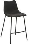 Novel Barhocker, Schwarz, Textil, Rundrohr, 49x99.5x55 cm, abwischbar, Esszimmer,