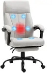 Vinsetto Massage-Bürostuhl,, Hellgrau, Kunststoff, 74x119x65 cm, Arbeitszimmer, Vinsetto Massage-Bürostuhl,, Hellgrau, Kunststoff, 74x119x65 cm, Arbeitszimmer,