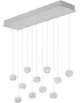 Musterring Led-H&auml;ngeleuchte Musterring, Wei&szlig;, Transparent, Metall, Kunststoff,