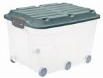 Rotho BOX Roller 6, Gr&uuml;n, Transparent, Kunststoff, 40x37x59.5 cm, Reach, DIN EN ISO