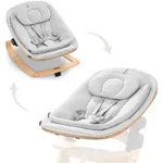 Hauck Hochstuhlliege Highchair Bouncer Eco, Buche, Hellgrau, Holz, Textil, 50x40x66