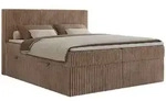 MKS Boxbett, Braun, Textil, 2-Sitzer, H4, 7-Zonen, Rechteckig, 180x200 cm,