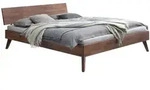 Hasena Bett, Nussbaum, Holz, Nussbaum, massiv, 160x200 cm, &Uuml;ber- und...