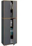 P & B Aktenschrank, Anthrazit, Honigeiche, Holzwerkstoff, 3 F&auml;cher, 60x183x33...