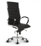 Versee B&uuml;rostuhl, Schwarz Hochglanz, Metall, 1-Sitzer, 60x115x60 cm, Arbeitszimmer,