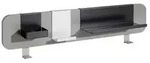 Paidi Schreibtischaufsatz, Grau, Schwarz, Silber, Metall, Kunststoff, Holzwerkstoff,