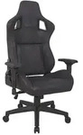 Venda Gamingstuhl, Schwarz, Kunststoff, Textil, Drehkreuz, 73x130-140x67 cm,