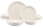 Creatable Tafelservice Uno offwhite, Creme, Keramik, 8-teilig, lebensmittelecht,