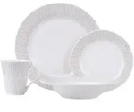 Maxwell & Williams Dinner-Set, Grau, Keramik, 16-teilig, 16x28x39 cm, Essen &