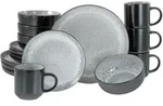 Creatable Kombiservice Nordic Fjord Frost, Schwarz, Hellgrau, Keramik, 16-teilig, 300