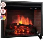 Elektrokamin, Schwarz, Metall, Glas, 58.4x45.0x22.5 cm, Bsci, CE, Fernbedienung,